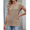 image:imageANRABESS Womens Summer TopsCap Sleeve V Neck Loose Fit Henley ShirtsDressy Casual for Work Business amp Daily Trendy OutfitsYellow Khaki