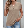 image:imageANRABESS Womens Summer TopsCap Sleeve V Neck Loose Fit Henley ShirtsDressy Casual for Work Business amp Daily Trendy OutfitsYellow Khaki