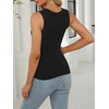 image:imageANRABESS Womens Tank Tops Square Neck Thick Straps Sleeveless Summer Slim Fit Shirts Knit Basic Tee Work amp Vacation ClothesBlack