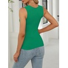 image:imageANRABESS Womens Tank Tops Square Neck Thick Straps Sleeveless Summer Slim Fit Shirts Knit Basic Tee Work amp Vacation ClothesGreen