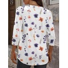 image:imageANRABESS Womens Tops 34 Sleeve Casual Henley Shirts V Neck Buttons Dressy Work Business Blouses 2026 Spring Trendy ClothesFlower