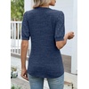 image:imageANRABESS Womens Tops Puff Short Sleeve Henley Shirt Dressy Casual Blouses Summer Sweater 2026 Spring Business Cute TunicsBlue
