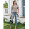 image:imageANRABESS Womens Tops Puff Short Sleeve Henley Shirt Dressy Casual Blouses Summer Sweater 2026 Spring Business Cute TunicsKhaki