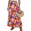 image:imageANRABESS Womens Maxi Skirt Elastic High Waist Swing Tiered Aline Flowy Pleated Boho Beach Vacation Long SkirtsPrint Floral Butterfly