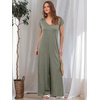 image:imageANRABESS Jumpsuits for Women 2026 Summer Casual Loose Cap Sleeve Crewneck Wide Leg Rompers Jumper One Piece Beach OutfitsOlive