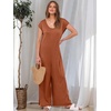 image:imageANRABESS Jumpsuits for Women 2026 Summer Casual Loose Cap Sleeve Crewneck Wide Leg Rompers Jumper One Piece Beach OutfitsOrange