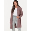 image:imageANRABESS Cardigan Sweater for Women Casual 2026 Fall Fashion Coat Long Sleeve Open Front Knit Coatigan OutwearNutmeg