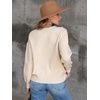 image:imageANRABESS Women Cardigan Sweaters 2024 Fall Oversized Button Open Front Knit Lightweight Cardigans Fall Outfits Outerwear Beige Small