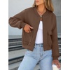 image:imageANRABESS Women Cropped Bomber Jacket 2026 Fashion Casual Trendy Varsity Y2k Jackets Fall OutfitsCoffee