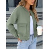 image:imageANRABESS Women Cropped Bomber Jacket 2026 Fashion Casual Trendy Varsity Y2k Jackets Fall OutfitsLight Green