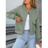 image:imageANRABESS Women Cropped Bomber Jacket 2026 Fashion Casual Trendy Varsity Y2k Jackets Fall OutfitsLight Green