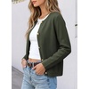 image:imageANRABESS Women Striped Cardigan Sweaters Button Down Cropped Knit Lady Jackets Coat 2026 Fall Outfits Trendy ClothesArmy Green