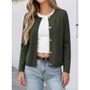 image:imageANRABESS Women Striped Cardigan Sweaters Button Down Cropped Knit Lady Jackets Coat 2026 Fall Outfits Trendy ClothesArmy Green