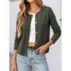 image:imageANRABESS Women Striped Cardigan Sweaters Button Down Cropped Knit Lady Jackets Coat 2026 Fall Outfits Trendy ClothesArmy Green