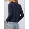 image:imageANRABESS Women Striped Cardigan Sweaters Button Down Cropped Knit Lady Jackets Coat 2026 Fall Outfits Trendy ClothesNavy Blue