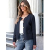 image:imageANRABESS Women Striped Cardigan Sweaters Button Down Cropped Knit Lady Jackets Coat 2026 Fall Outfits Trendy ClothesNavy Blue