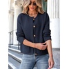 image:imageANRABESS Women Striped Cardigan Sweaters Button Down Cropped Knit Lady Jackets Coat 2026 Fall Outfits Trendy ClothesNavy Blue