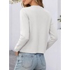 image:imageANRABESS Women Striped Cardigan Sweaters Button Down Cropped Knit Lady Jackets Coat 2026 Fall Outfits Trendy ClothesWhite