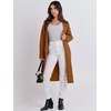 image:imageANRABESS Womens Cardigan Sweater 2026 Fall Outfits Knitted Lapel Long Coats CoatigansCaramel
