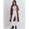 image:imageANRABESS Womens Cardigan Sweater 2026 Fall Outfits Knitted Lapel Long Coats CoatigansCoffee