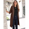 image:imageANRABESS Womens Cardigan Sweater 2026 Fall Outfits Knitted Lapel Long Coats CoatigansCoffee