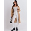 image:imageANRABESS Womens Cardigan Sweater 2026 Fall Outfits Knitted Lapel Long Coats CoatigansDeep Apricot