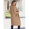 image:imageANRABESS Womens Cardigan Sweater 2026 Fall Outfits Knitted Lapel Long Coats CoatigansDeep Apricot