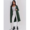 image:imageANRABESS Womens Cardigan Sweater 2026 Fall Outfits Knitted Lapel Long Coats CoatigansDeep Green