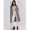 image:imageANRABESS Womens Cardigan Sweater 2026 Fall Outfits Knitted Lapel Long Coats CoatigansGray