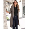 image:imageANRABESS Womens Cardigan Sweater 2026 Fall Outfits Knitted Lapel Long Coats CoatigansGray