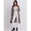 image:imageANRABESS Womens Cardigan Sweater 2026 Fall Outfits Knitted Lapel Long Coats CoatigansGray