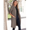 image:imageANRABESS Womens Cardigan Sweater 2026 Fall Outfits Knitted Lapel Long Coats CoatigansGray