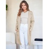 image:imageANRABESS Womens Cardigan Sweater Open Front Knit Long Coatigan Dressy Casual Jacket Coat 2026 Fall Outfits Classy ClothesBeige