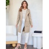 image:imageANRABESS Womens Cardigan Sweater Open Front Knit Long Coatigan Dressy Casual Jacket Coat 2026 Fall Outfits Classy ClothesBright Tan