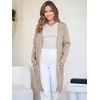 image:imageANRABESS Womens Cardigan Sweater Open Front Knit Long Coatigan Dressy Casual Jacket Coat 2026 Fall Outfits Classy ClothesDeep Apricort