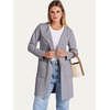 image:imageANRABESS Womens Cardigan Sweater Open Front Knit Long Coatigan Dressy Casual Jacket Coat 2026 Fall Outfits Classy ClothesGray