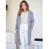image:imageANRABESS Womens Cardigan Sweater Open Front Knit Long Coatigan Dressy Casual Jacket Coat 2026 Fall Outfits Classy ClothesGray Blue