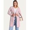 image:imageANRABESS Womens Cardigan Sweater Open Front Knit Long Coatigan Dressy Casual Jacket Coat 2026 Fall Outfits Classy ClothesPink