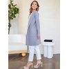 image:imageANRABESS Womens Cardigan Sweater Open Front Knit Long Coatigan Dressy Casual Jacket Coat 2026 Fall Outfits Classy ClothesPurple Gray
