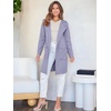 image:imageANRABESS Womens Cardigan Sweater Open Front Knit Long Coatigan Dressy Casual Jacket Coat 2026 Fall Outfits Classy ClothesPurple Gray