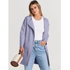 image:imageANRABESS Womens Cardigan Sweater Open Front Knit Long Coatigan Dressy Casual Jacket Coat 2026 Fall Outfits Classy ClothesPurple Gray