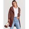 image:imageANRABESS Womens Cardigan Sweater Open Front Knit Long Coatigan Dressy Casual Jacket Coat 2026 Fall Outfits Classy ClothesRed Brown