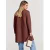 image:imageANRABESS Womens Cardigan Sweater Open Front Knit Long Coatigan Dressy Casual Jacket Coat 2026 Fall Outfits Classy ClothesRed Brown