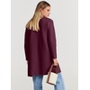 image:imageANRABESS Womens Cardigan Sweater Open Front Knit Long Coatigan Dressy Casual Jacket Coat 2026 Fall Outfits Classy ClothesWine Red