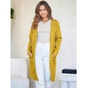 image:imageANRABESS Womens Cardigan Sweater Open Front Knit Long Coatigan Dressy Casual Jacket Coat 2026 Fall Outfits Classy ClothesYellow