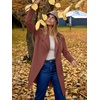image:imageANRABESS Womens Long Cardigans Sweater 2026 Fall Dressy Casual Lapel Knit Warm Trench Coatigan Oversized Blazer Jacket CoatCoffee