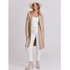 image:imageANRABESS Womens Long Cardigans Sweater 2026 Fall Dressy Casual Lapel Knit Warm Trench Coatigan Oversized Blazer Jacket CoatDark Apricot