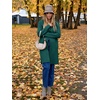 image:imageANRABESS Womens Long Cardigans Sweater 2026 Fall Dressy Casual Lapel Knit Warm Trench Coatigan Oversized Blazer Jacket CoatDark Green