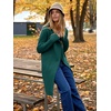 image:imageANRABESS Womens Long Cardigans Sweater 2026 Fall Dressy Casual Lapel Knit Warm Trench Coatigan Oversized Blazer Jacket CoatDark Green