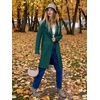 image:imageANRABESS Womens Long Cardigans Sweater 2026 Fall Dressy Casual Lapel Knit Warm Trench Coatigan Oversized Blazer Jacket CoatDark Green